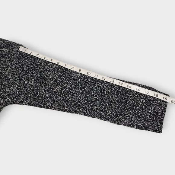 Betabrand Marbled Oversized Boxy Wool Blend Sweater Black White Sz Lg Minimalist - Picture 8 of 9